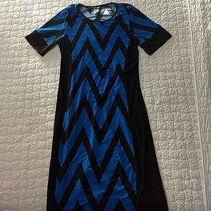 NWOT Black and blue dress